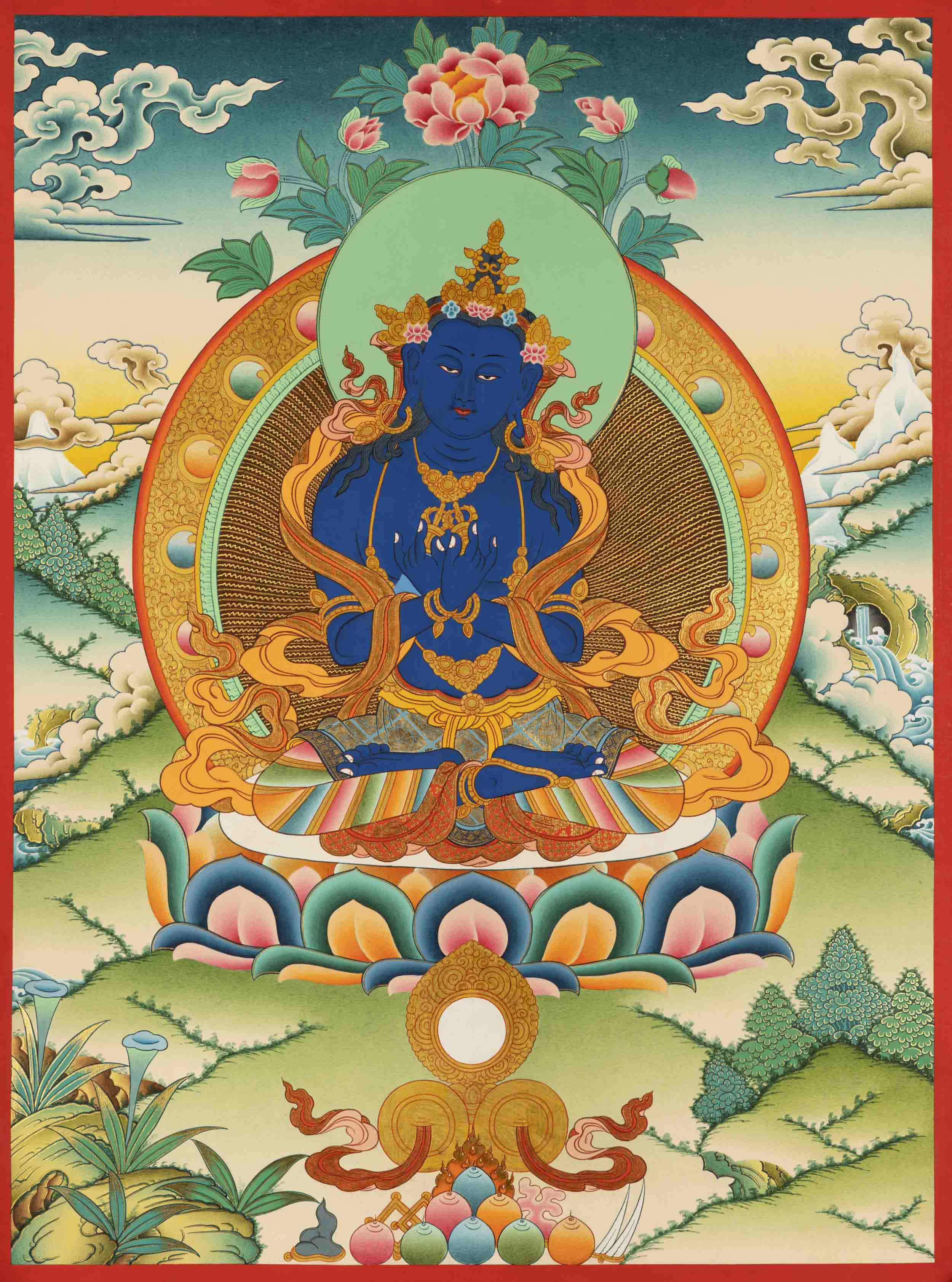 Vajradhara Original Hand Painted Tibetan Buddhist Thangka | Wall Decoration Painting